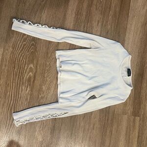 White top shop top crossed sleeves